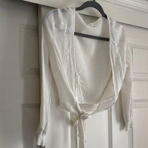 Elegant White Women's Cardigan